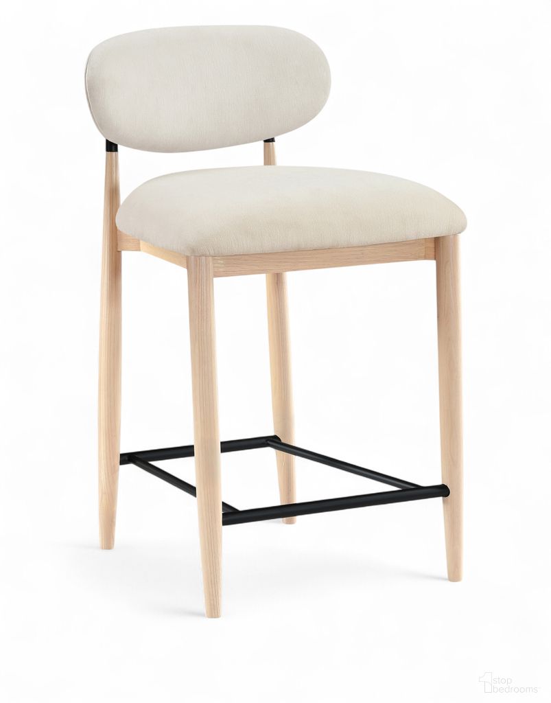 The appearance of Riccio Performance Fabric Upholstered Stool In Cream and Stained Natural designed by Meridian in the modern / contemporary interior design. This cream/stained natural piece of furniture was selected by 1StopBedrooms from Riccio Collection to add a touch of cosiness and style into your home. Sku: 11044Cream-C. Material: Polyester.