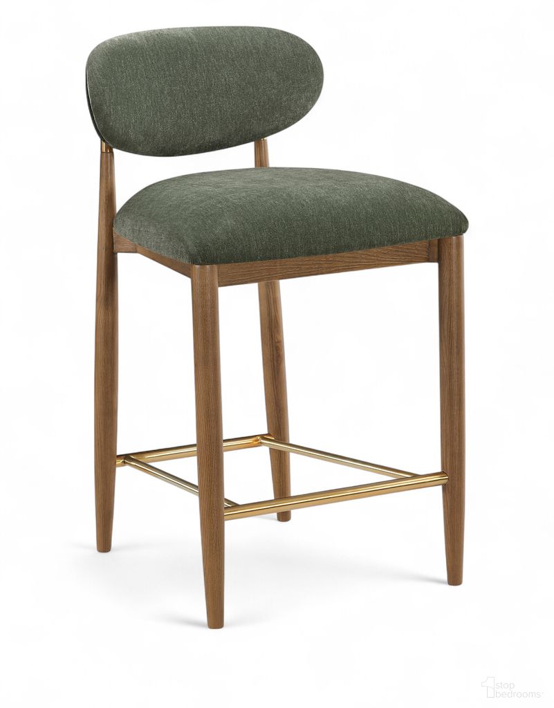 The appearance of Riccio Performance Fabric Upholstered Stool In Olive and Stained Walnut designed by Meridian in the modern / contemporary interior design. This olive/stained walnut piece of furniture was selected by 1StopBedrooms from Riccio Collection to add a touch of cosiness and style into your home. Sku: 11043Olive-C. Material: Polyester.
