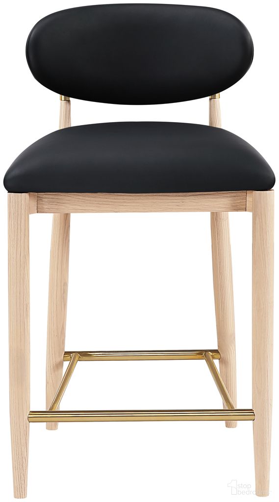 The appearance of Riccio Vegan Leather Upholstered Stool In Black and Brushed Brass designed by Meridian in the modern / contemporary interior design. This black/brushed brass piece of furniture was selected by 1StopBedrooms from Riccio Collection to add a touch of cosiness and style into your home. Sku: 11030Black-C. Material: Vegan Leather.