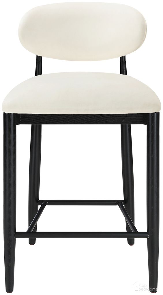 The appearance of Riccio Vegan Leather Upholstered Stool In Cream and Stained Black designed by Meridian in the modern / contemporary interior design. This cream/stained black piece of furniture was selected by 1StopBedrooms from Riccio Collection to add a touch of cosiness and style into your home. Sku: 11040Cream-C. Material: Vegan Leather.
