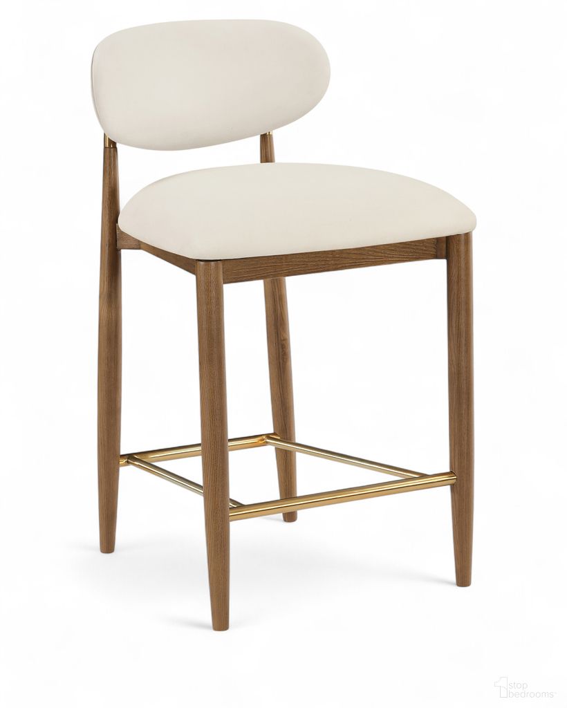 The appearance of Riccio Vegan Leather Upholstered Stool In Cream and Stained Brown designed by Meridian in the modern / contemporary interior design. This cream/stained brown piece of furniture was selected by 1StopBedrooms from Riccio Collection to add a touch of cosiness and style into your home. Sku: 11038Cream-C. Material: Vegan Leather.