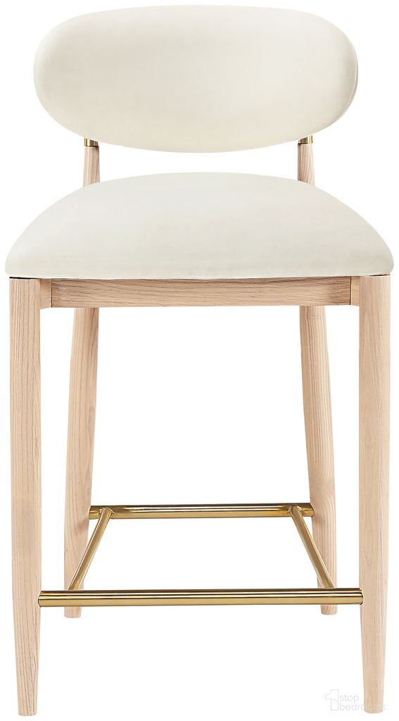 The appearance of Riccio Vegan Leather Upholstered Stool In Cream and Stained Natural designed by Meridian in the modern / contemporary interior design. This cream/stained natural piece of furniture was selected by 1StopBedrooms from Riccio Collection to add a touch of cosiness and style into your home. Sku: 11030Cream-C. Material: Vegan Leather.
