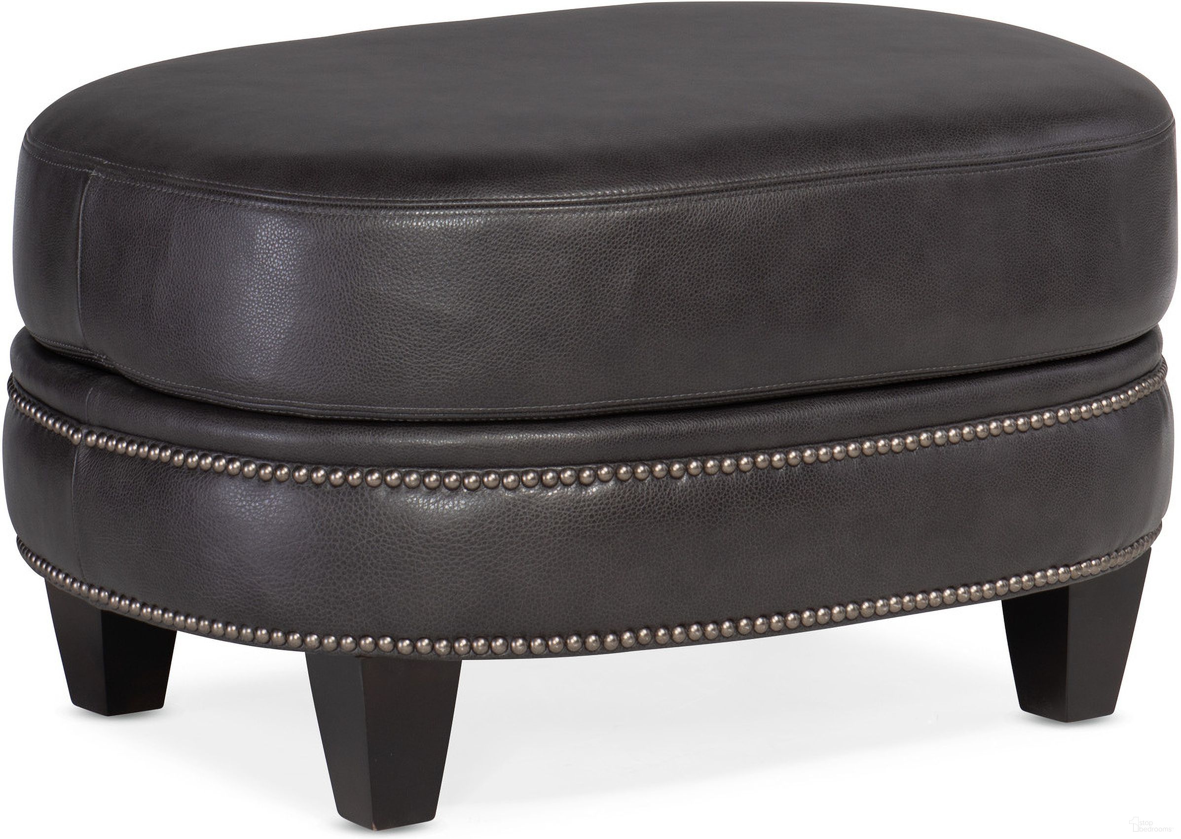The appearance of Richardson Ottoman In Charcoal designed by Bradington Young in the traditional interior design. This charcoal piece of furniture was selected by 1StopBedrooms from BYX Collection to add a touch of cosiness and style into your home. Sku: BYX-866-OT980015-97PLGMTap. Material: Leather.