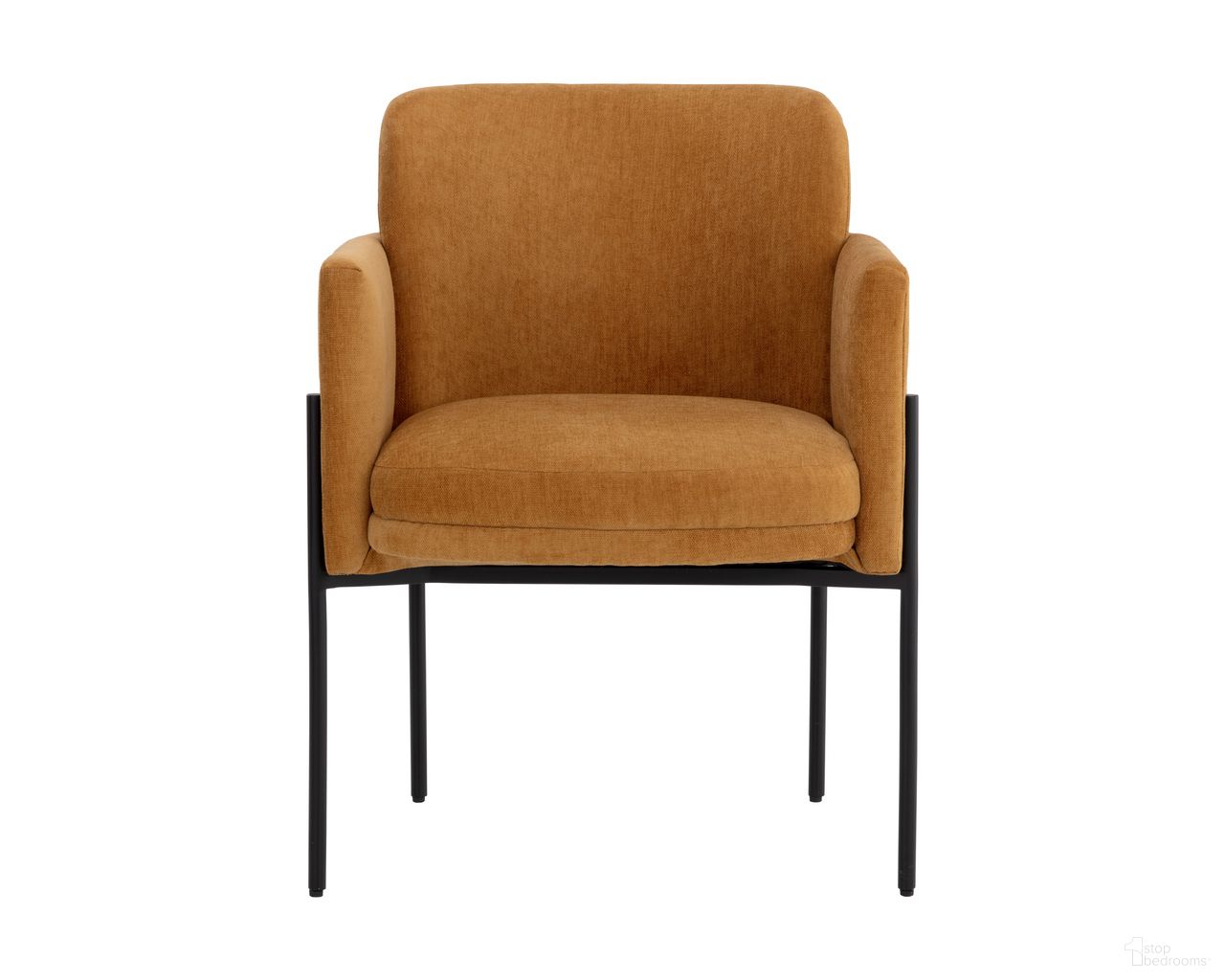 Richie Dining Armchair In Black and Danny Amber
