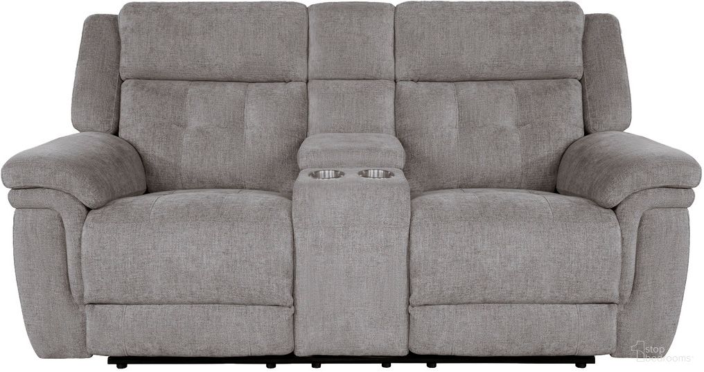 The appearance of Richland Power Console Loveseat In Bristol Grey designed by Parker House in the transitional interior design. This bristol grey piece of furniture  was selected by 1StopBedrooms from Richland Collection to add a touch of cosiness and style into your home. Sku: MRIC#822CPH-BRGR. Material: Polyester.