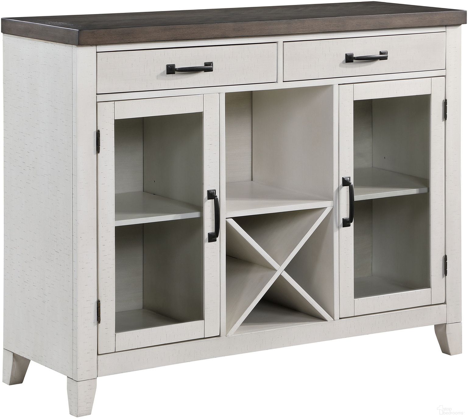The appearance of Richland Sideboard In White designed by New Classic in the modern / contemporary interior design. This white piece of furniture was selected by 1StopBedrooms from Richland Collection to add a touch of cosiness and style into your home. Sku: D7522-30. Material: Wood.