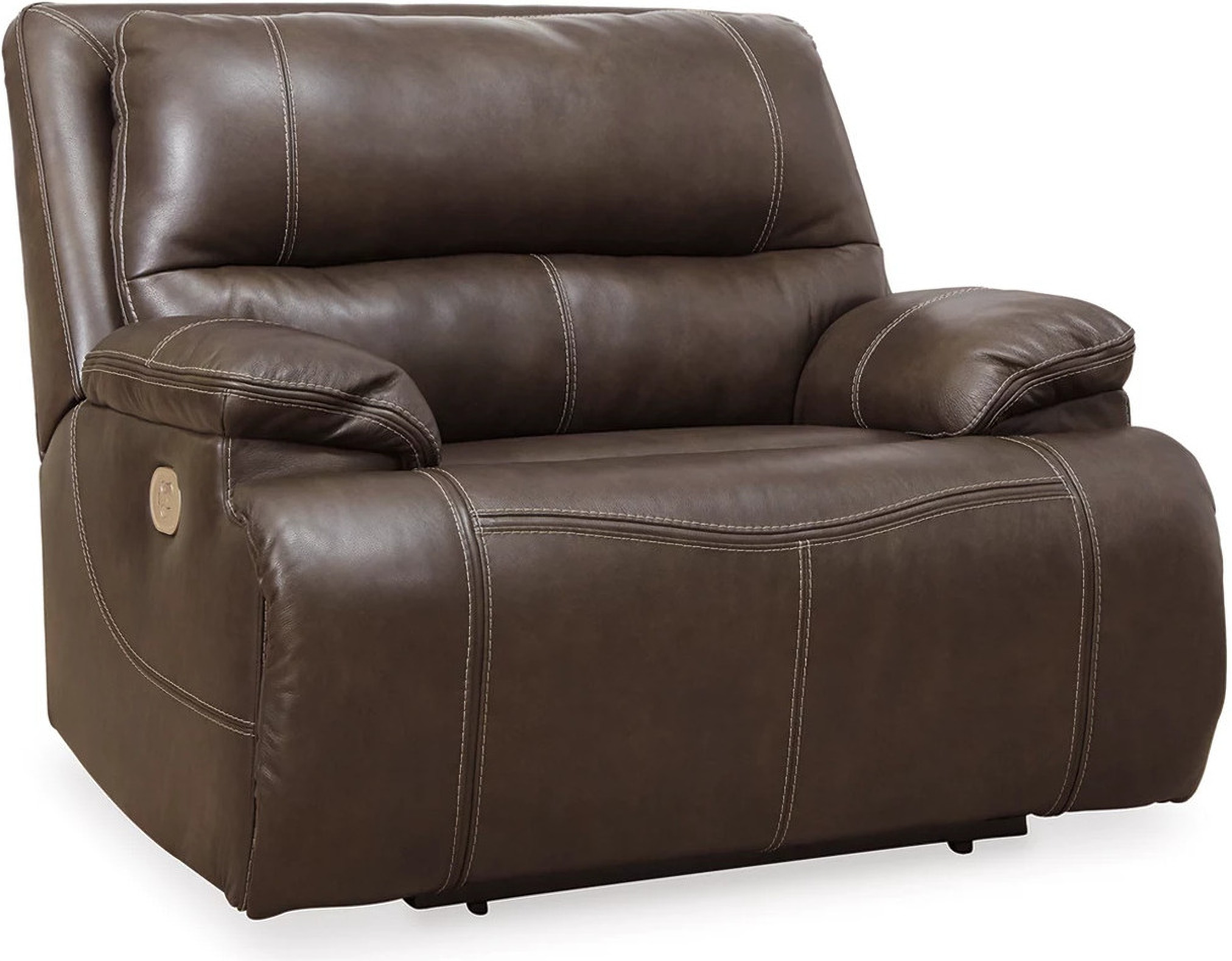 Ricmen Wide Seat Power Recliner In Walnut by Ashley Furniture