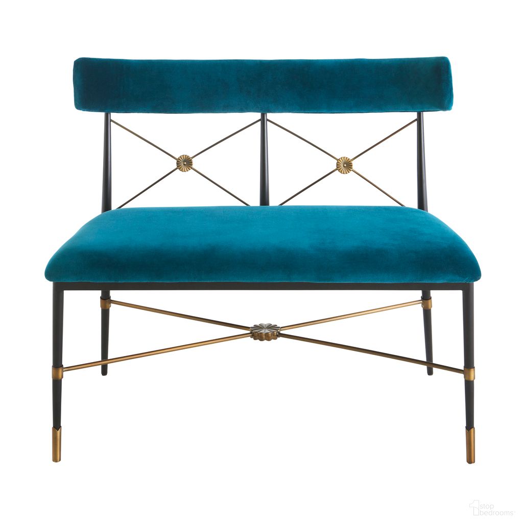 The appearance of Rider Dining Bench In Rialto Peacock designed by Jonathan Adler in the modern / contemporary interior design. This rialto peacock piece of furniture was selected by 1StopBedrooms from Rider Collection to add a touch of cosiness and style into your home. Sku: 32279. Material: Cotton.