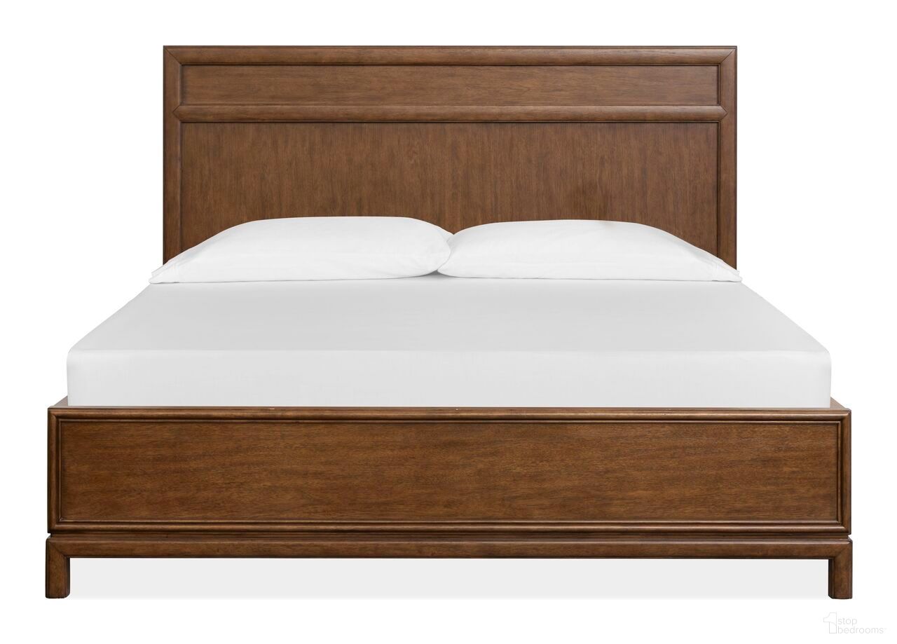 The appearance of Ridgefield King Panel Bed In Russet designed by Magnussen in the transitional interior design. This russet piece of furniture was selected by 1StopBedrooms from Ridgefield Collection to add a touch of cosiness and style into your home. Sku: B6436-64H;B6436-64F;B6436-54R. Bed Type: Panel Bed. Bed Size: King. Material: Veneer.