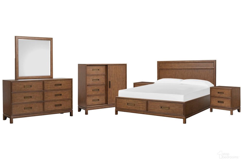 Ridgefield Panel Storage Bedroom Set In Russet
