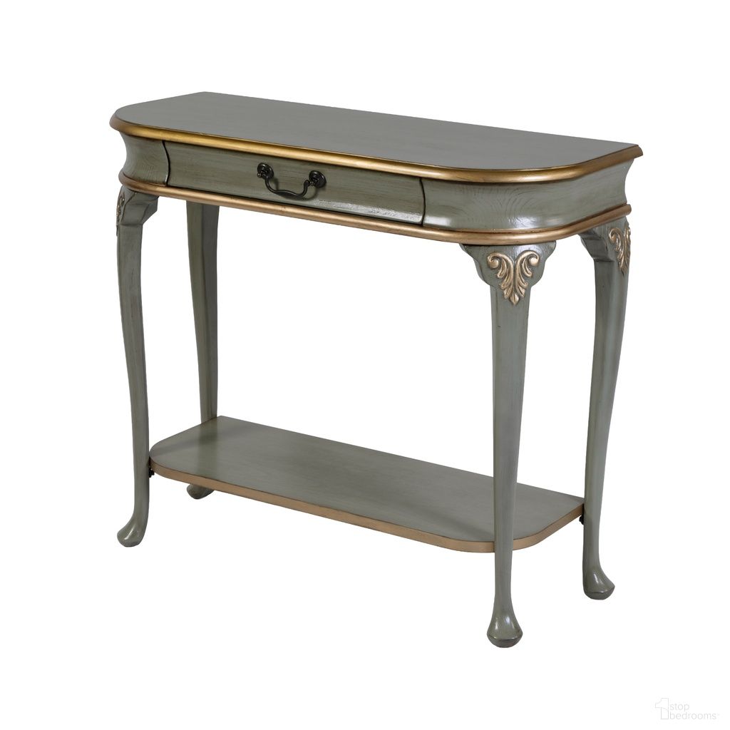 The appearance of Ridgeland Rectangular Wood 1 Drawer Console Table In Pastel Green designed by Butler Specialty Company in the traditional interior design. This pastel green piece of furniture was selected by 1StopBedrooms from Ridgeland Collection to add a touch of cosiness and style into your home. Sku: 2110482. Material: Rubberwood.
