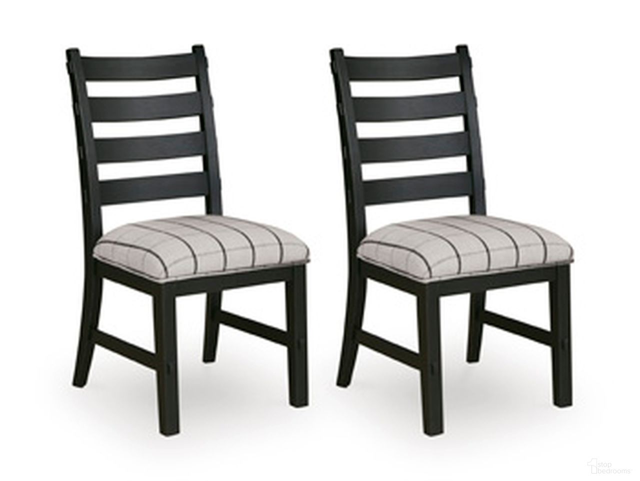 The appearance of Ridgester Dining Chair Set of 2 In Black designed by Signature Design by Ashley in the transitional interior design. This black piece of furniture was selected by 1StopBedrooms from Ridgester Collection to add a touch of cosiness and style into your home. Sku: D858-02. Material: Wood. Chair Type: Side Chair.