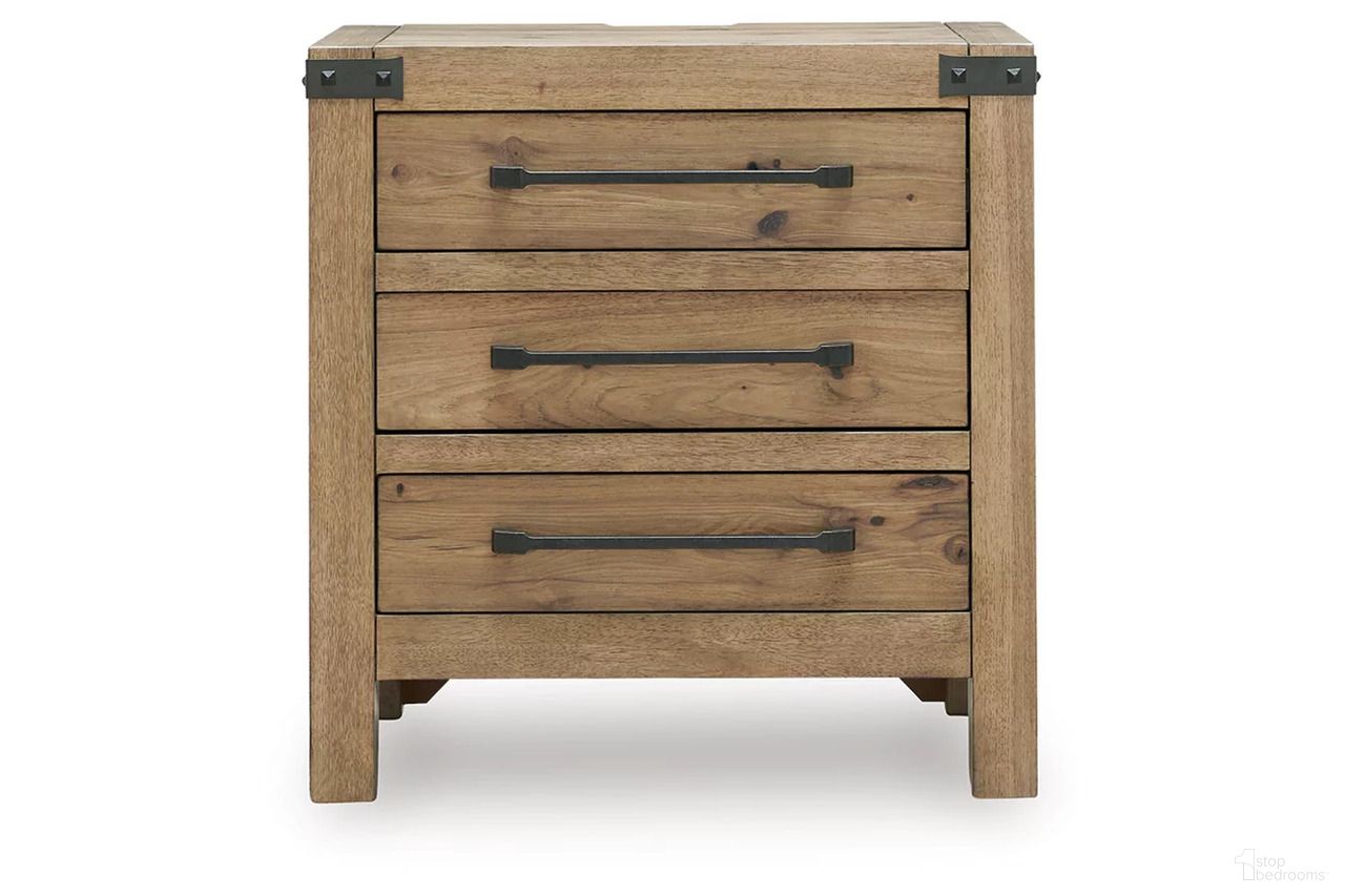 Ridgester Drawer NightStand In Light Brown