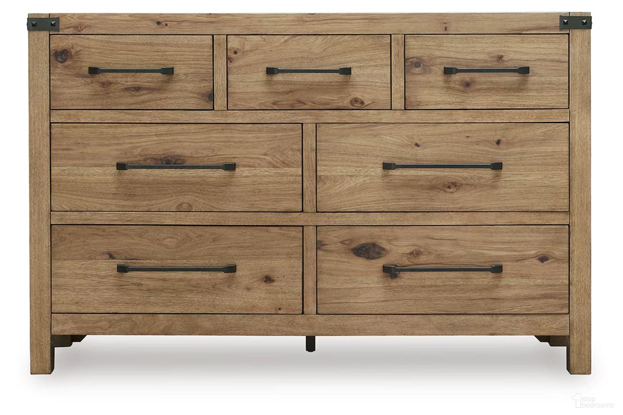 Ridgester Dresser In Light Brown