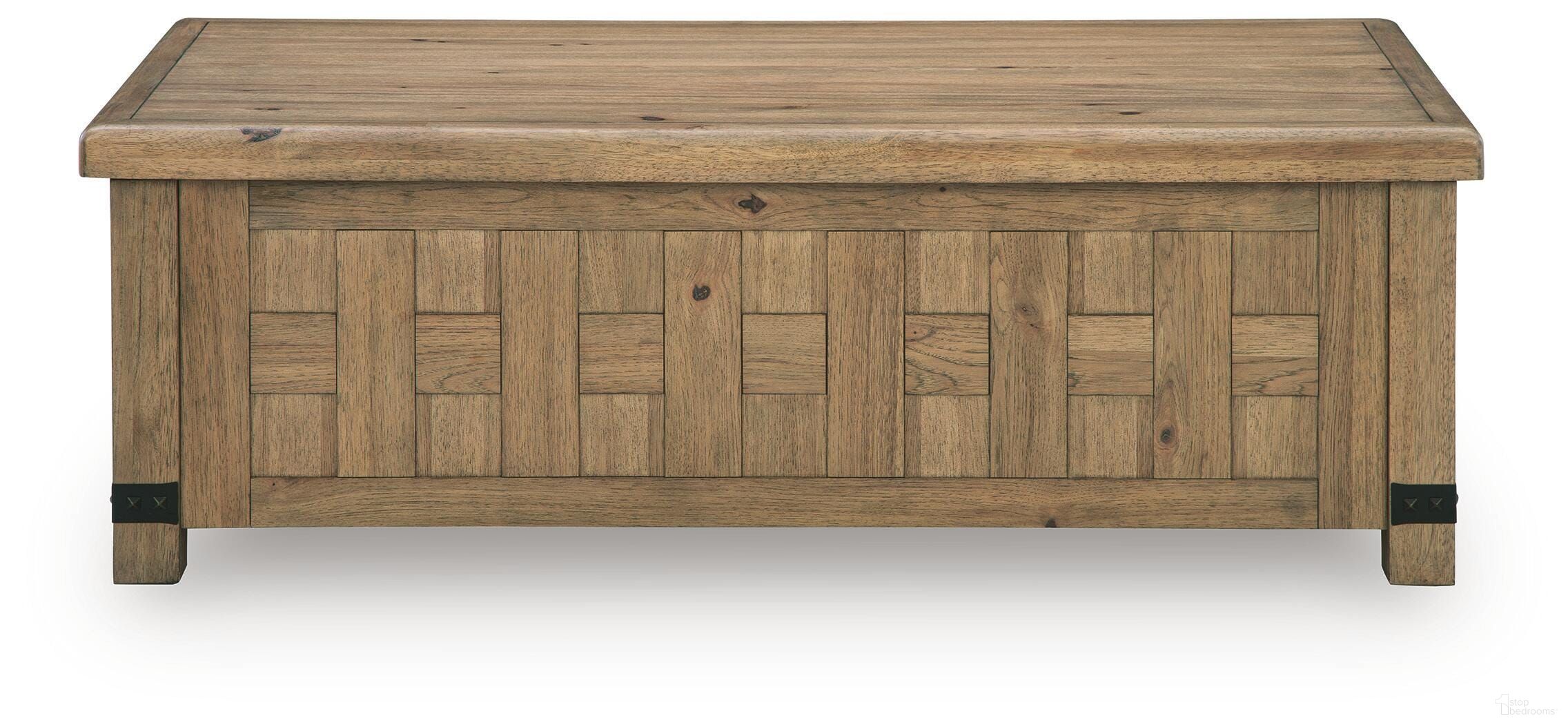 Ridgester Lift-Top Coffee Table In Light Brown