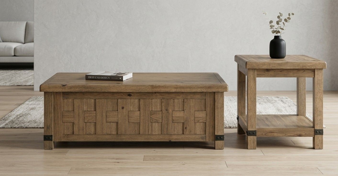 Ridgester Occasional Table Set In Light Brown