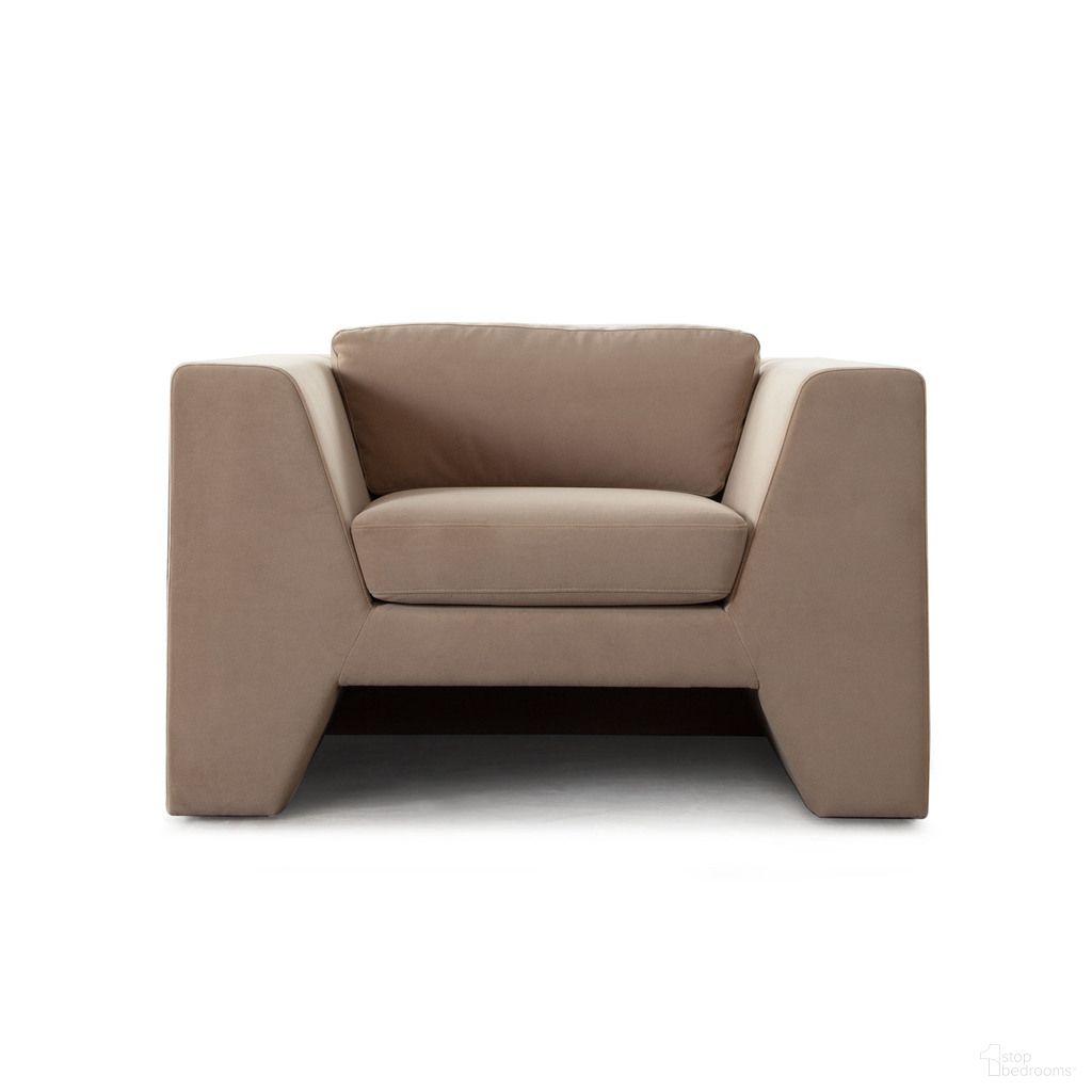 The appearance of Rift Chair In Camel Performance Velvet designed by Diamond Sofa in the modern / contemporary interior design. This camel piece of furniture was selected by 1StopBedrooms from Rift Collection to add a touch of cosiness and style into your home. Sku: RIFTCHCA. Material: Velvet.
