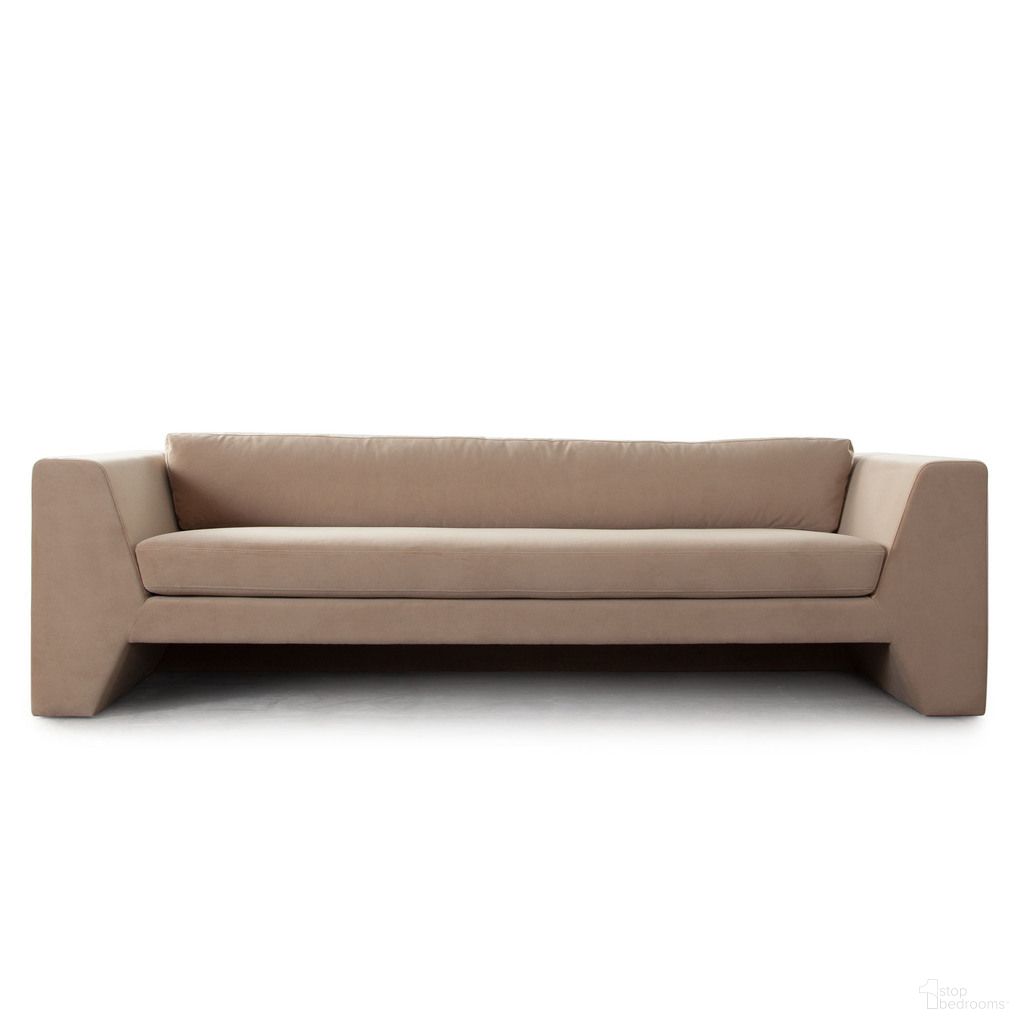The appearance of Rift Sofa In Camel Performance Velvet designed by Diamond Sofa in the modern / contemporary interior design. This camel piece of furniture was selected by 1StopBedrooms from Rift Collection to add a touch of cosiness and style into your home. Sku: RIFTSOCA. Material: Velvet.