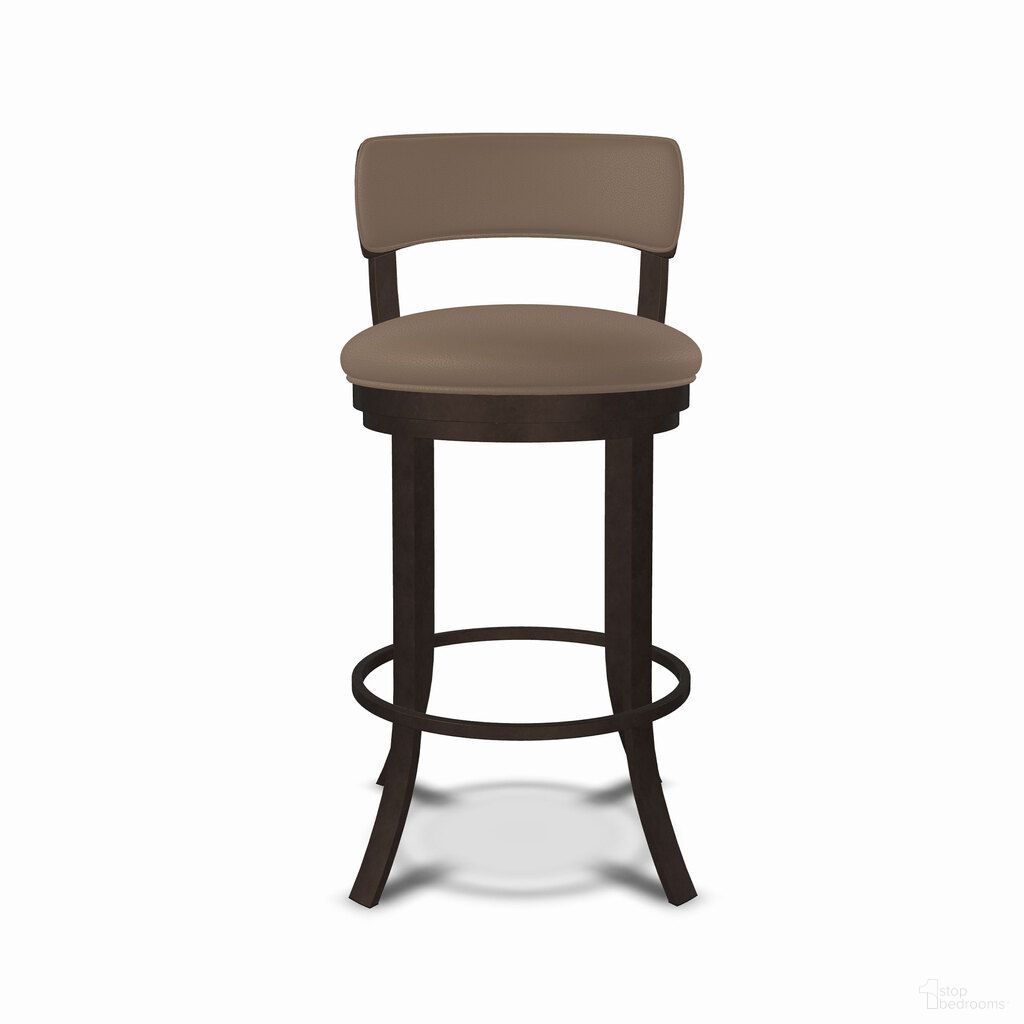 The appearance of Riga 26 Inch Counter Height Swivel Stool In Mocha and Island Teak designed by Wesley Allen in the modern / contemporary interior design. This mocha/island teak piece of furniture was selected by 1StopBedrooms from Riga Collection to add a touch of cosiness and style into your home. Sku: B516H26-S-CAP-DB. Material: Metal.