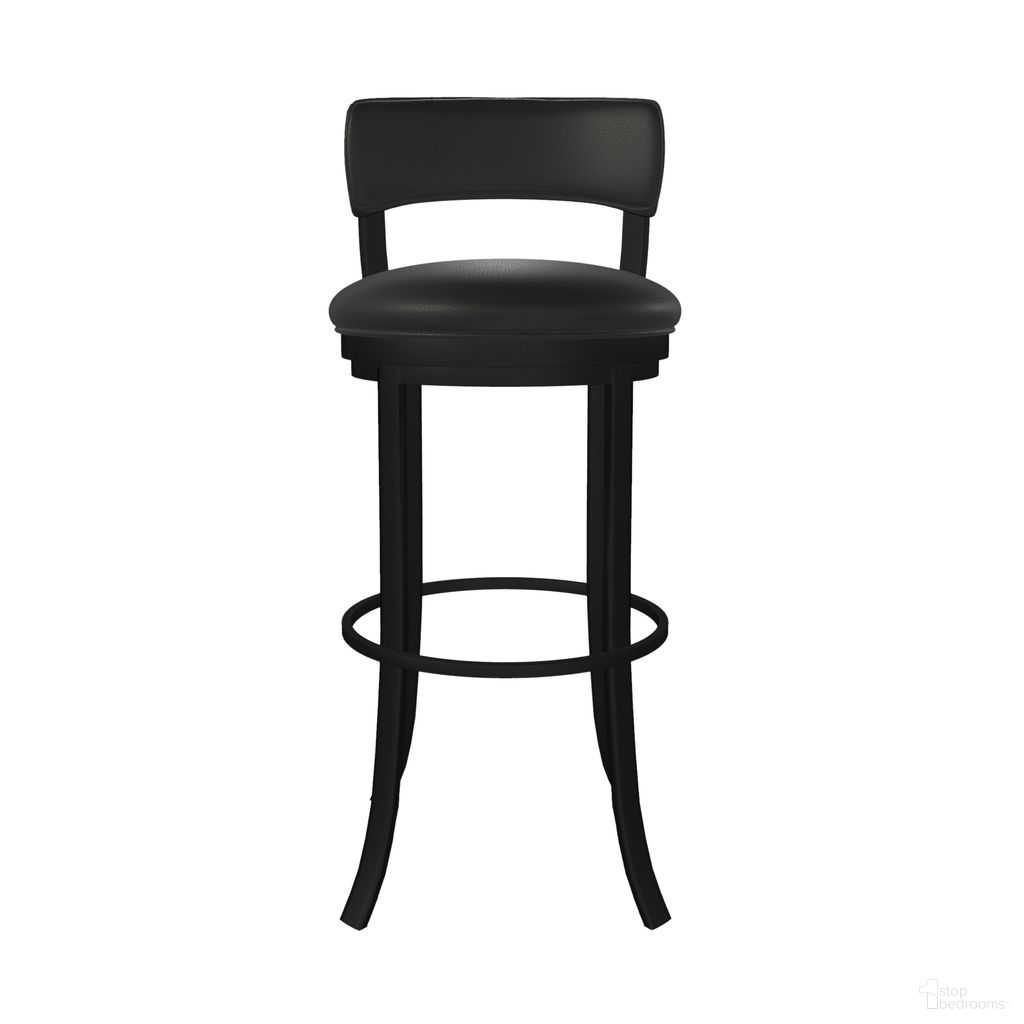 The appearance of Riga 30 Inch Bar Height Swivel Stool In Sable Onyx and Licorice Black designed by Wesley Allen in the modern / contemporary interior design. This sable onyx/licorice black piece of furniture  was selected by 1StopBedrooms from Riga Collection to add a touch of cosiness and style into your home. Sku: B516H30-S-MB-DBLK. Material: Metal.