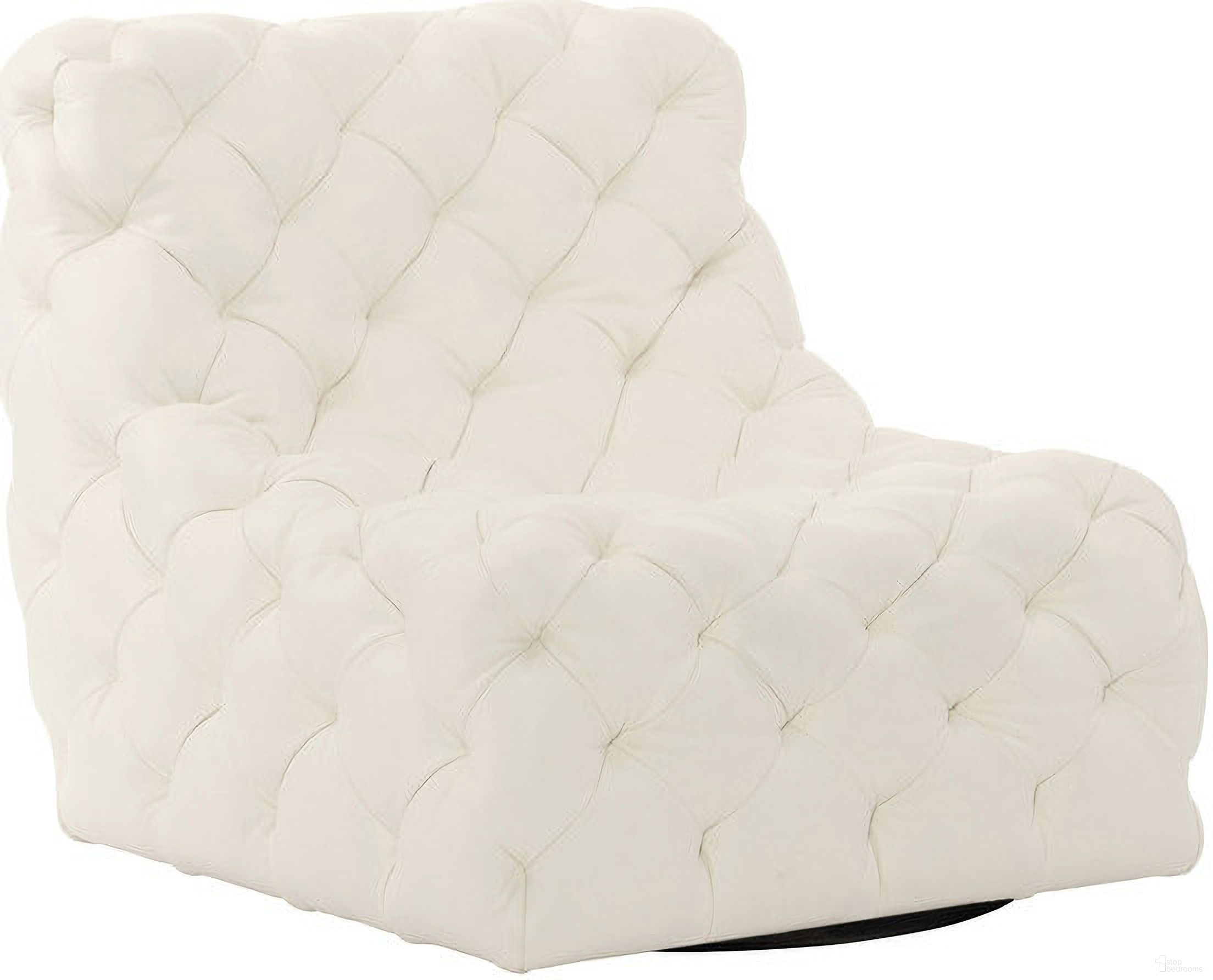The appearance of Rigby Leather Swivel Chair designed by Bernhardt in the modern / contemporary interior design. This white/cream leather piece of furniture was selected by 1StopBedrooms from Rigby Collection to add a touch of cosiness and style into your home. Sku: 360SLCO. Material: Wood. Upholstery Material: Leather.