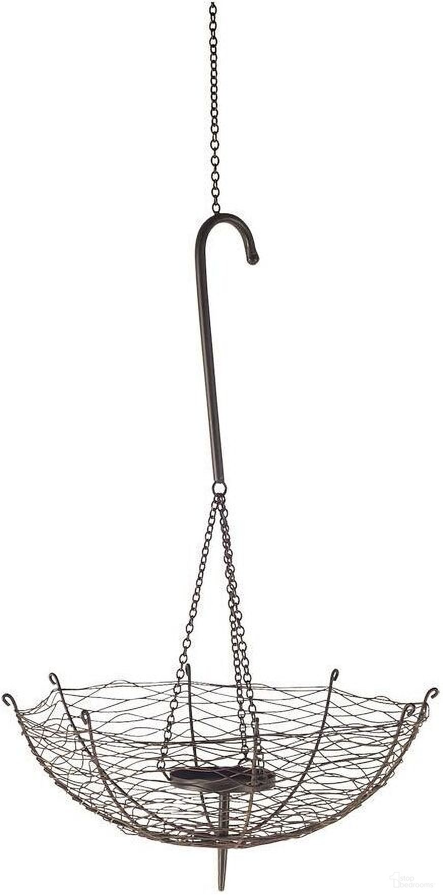 Rihanna II Metal Umbrella Medium Candle Holder Lantern In Black