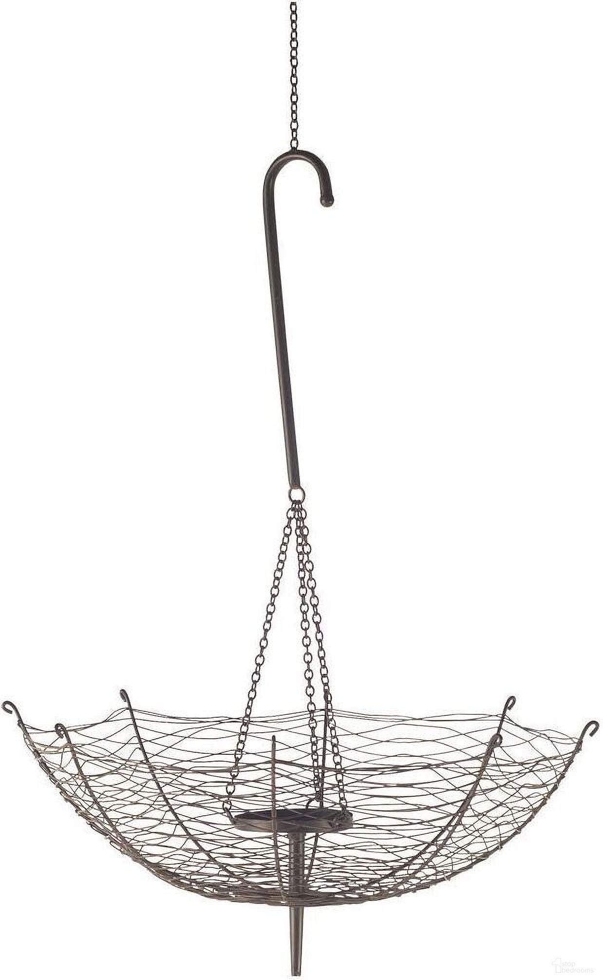 Rihanna III Metal Umbrella Large Candle Holder Lantern In Black