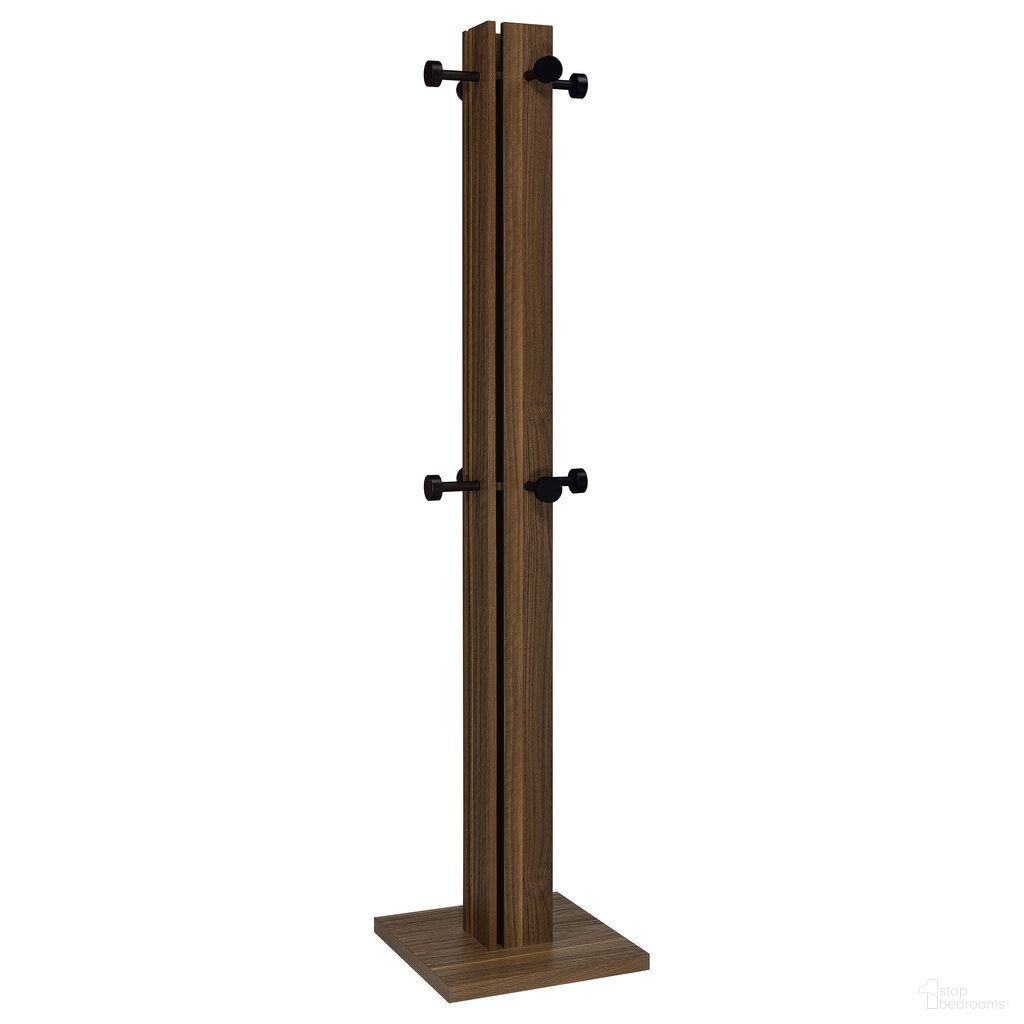 Rikkie Engineered Wood Coat Rack In Walnut