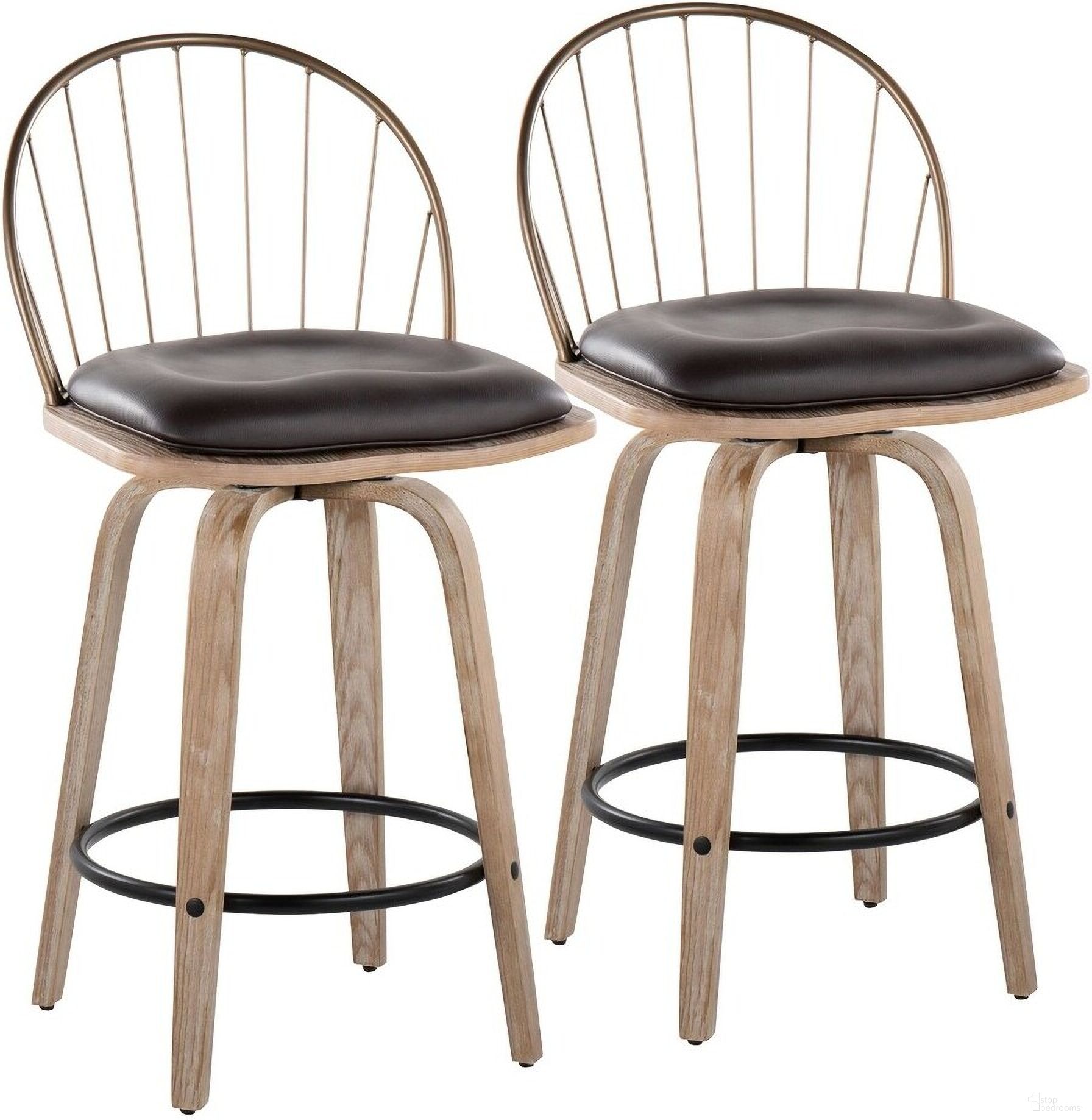 The appearance of Riley 26 Inch Fixed Height Counter Stool Set of 2 In Washed White designed by Lumisource in the country / farmhouse interior design. This washed white piece of furniture was selected by 1StopBedrooms from Riley Collection to add a touch of cosiness and style into your home. Sku: B26-RILEYPU-GRTZQ2 WWANCUWW2. Material: Wood.