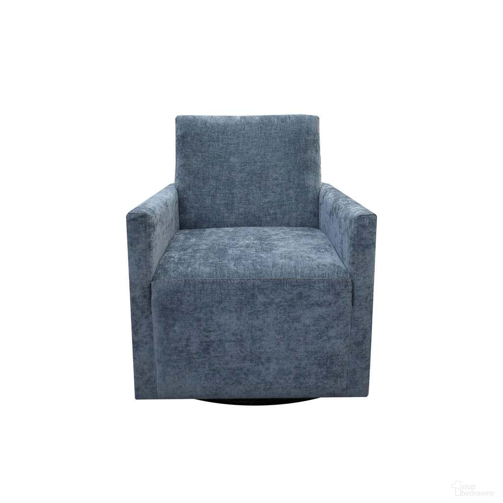The appearance of Riley Swivel Club Chair In Aqua Chenille and Black designed by LH Imports in the traditional interior design. This aqua chenille/black piece of furniture was selected by 1StopBedrooms from Riley Collection to add a touch of cosiness and style into your home. Sku: DAV033-AQU. Material: Pine.