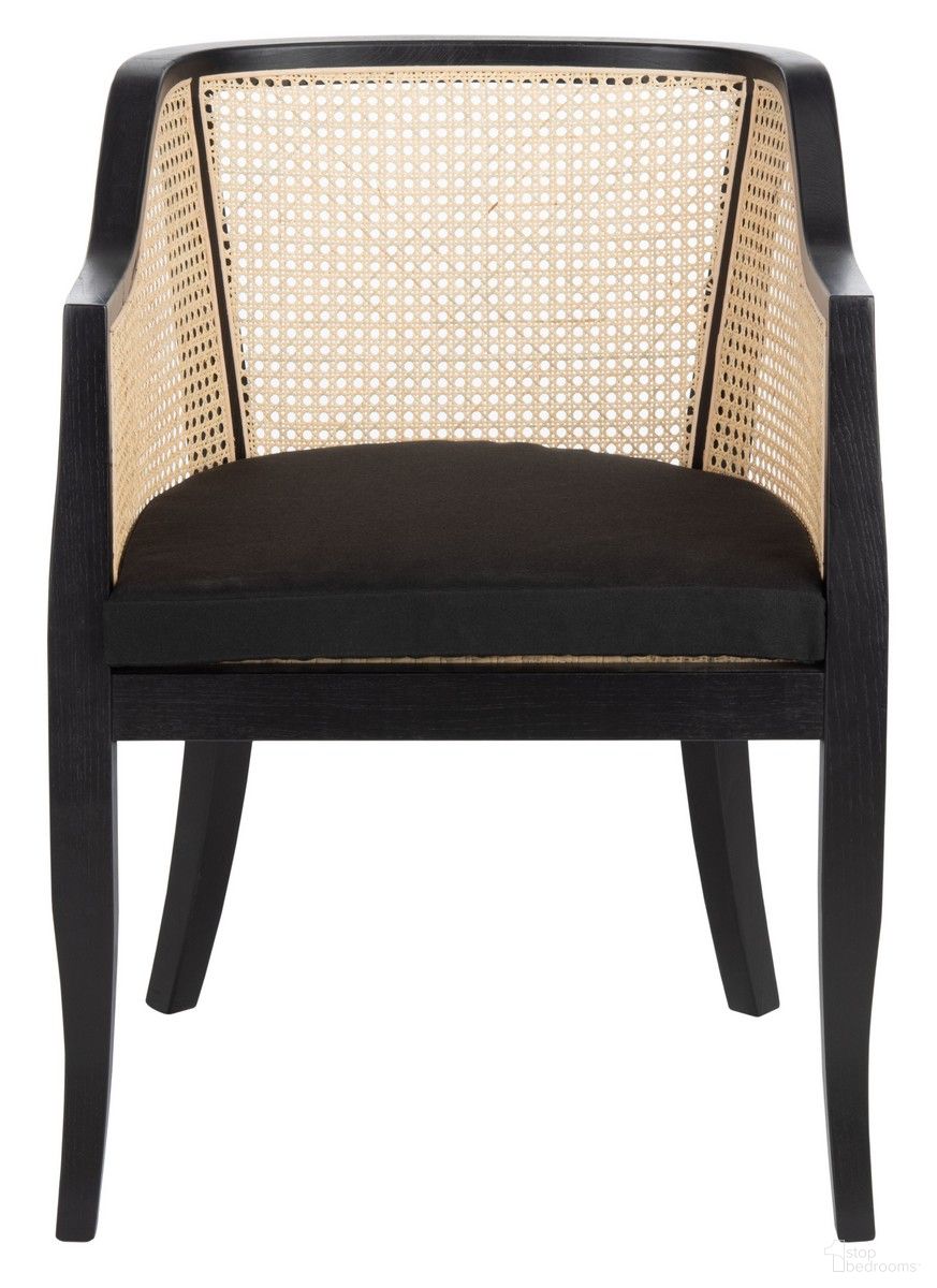 The appearance of Rina Dining Chair in Black designed by Safavieh in the coastal interior design. This black and beige piece of furniture was selected by 1StopBedrooms from Rina Collection to add a touch of cosiness and style into your home. Sku: DCH9501D. Material: Wood. Chair Type: Arm Chair.