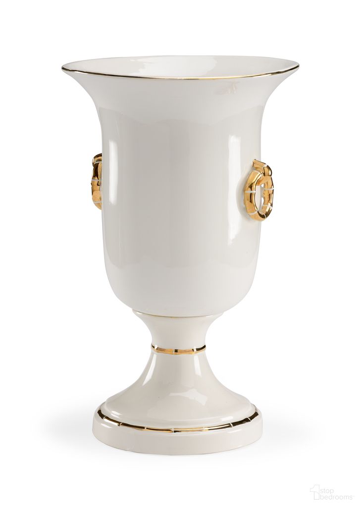 Ring Vase In Cream and Gold