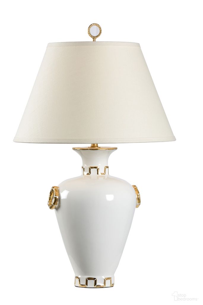 Ring Vase Lamp In Cream and Gold