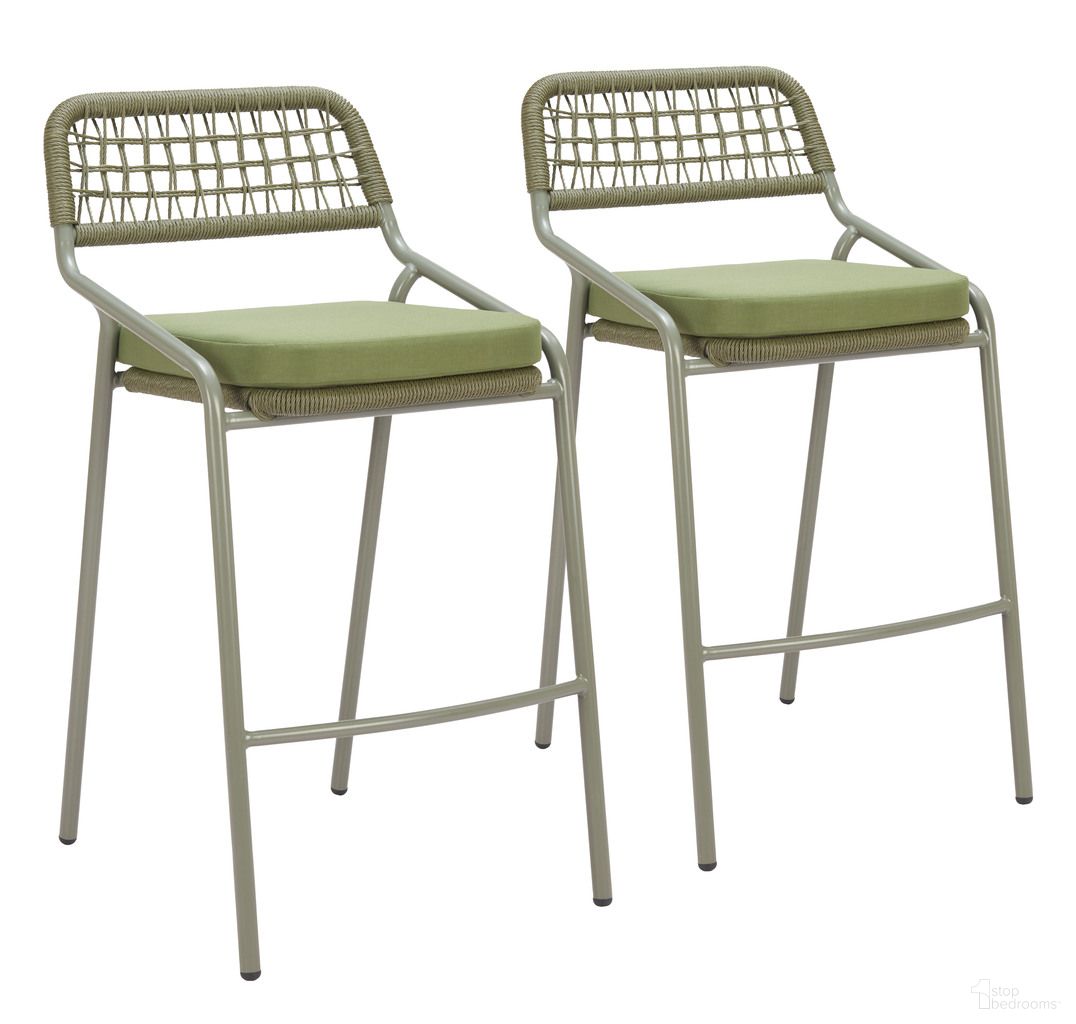 Rio Barstool Set of 2 In Green