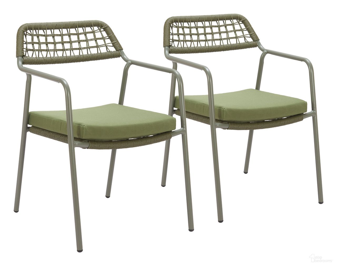Rio Dining Chair Set of 2 In Green