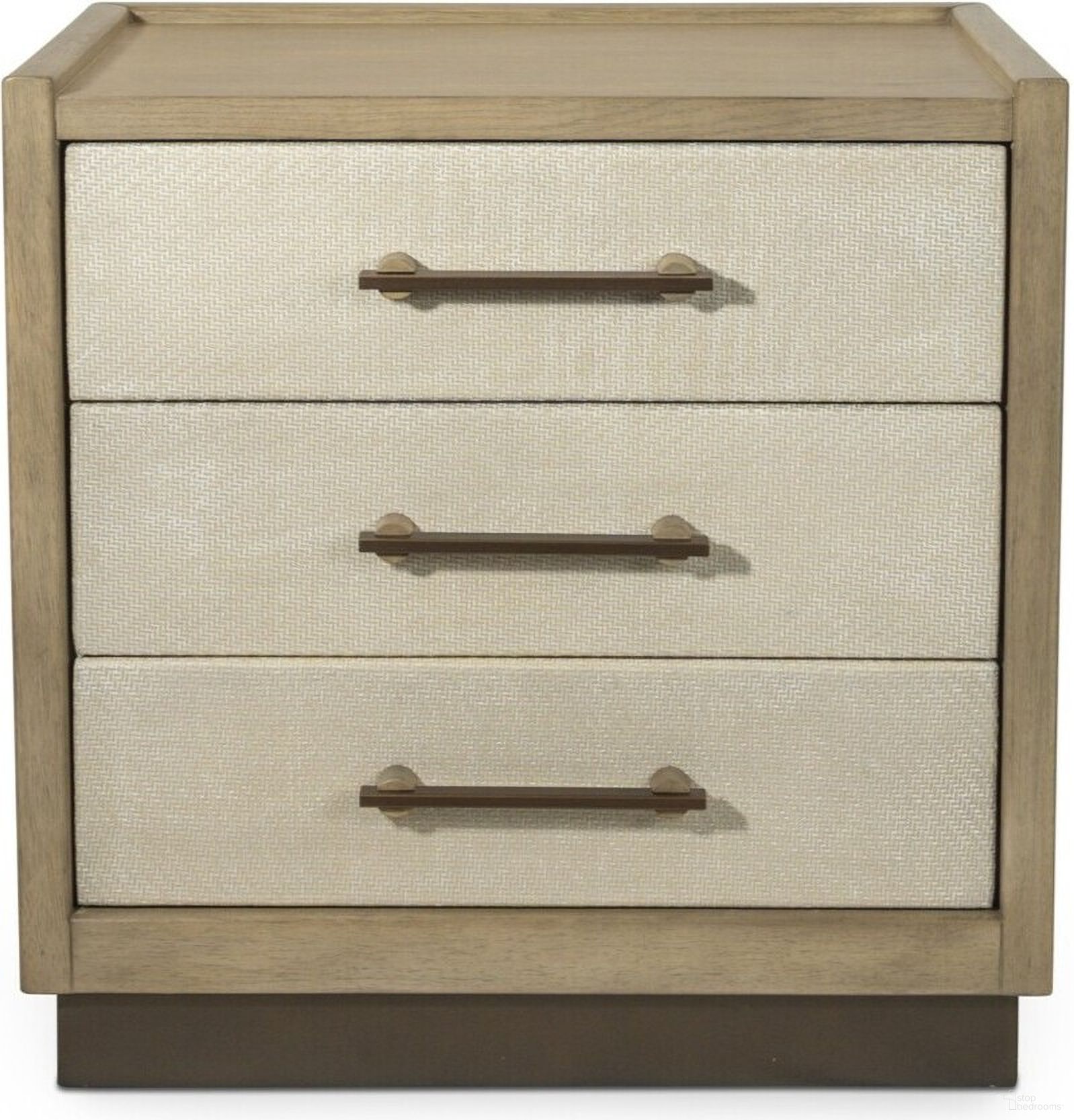 The appearance of Rio Vista Woven 3 Drawer Nightstand with Power and Usb In Tan designed by Sea Winds Trading in the transitional interior design. This tan piece of furniture was selected by 1StopBedrooms from Rio Vista Collection to add a touch of cosiness and style into your home. Sku: FL-B70033-EARTHCLAY. Material: Wood.