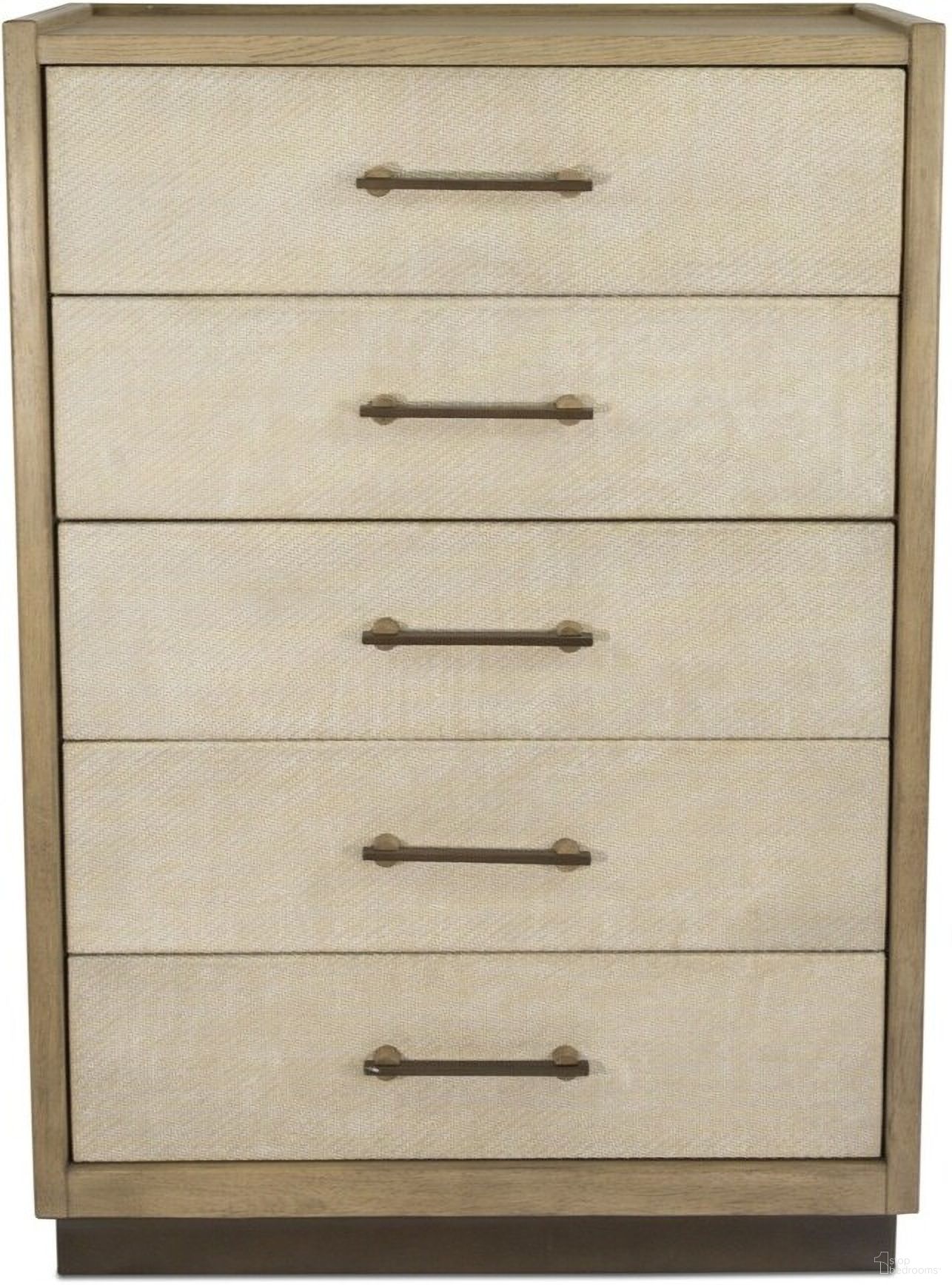 The appearance of Rio Vista Woven 5 Drawer Chest In Tan designed by Sea Winds Trading in the transitional interior design. This tan piece of furniture was selected by 1StopBedrooms from Rio Vista Collection to add a touch of cosiness and style into your home. Sku: FL-B70035-EARTHCLAY. Material: Wood.
