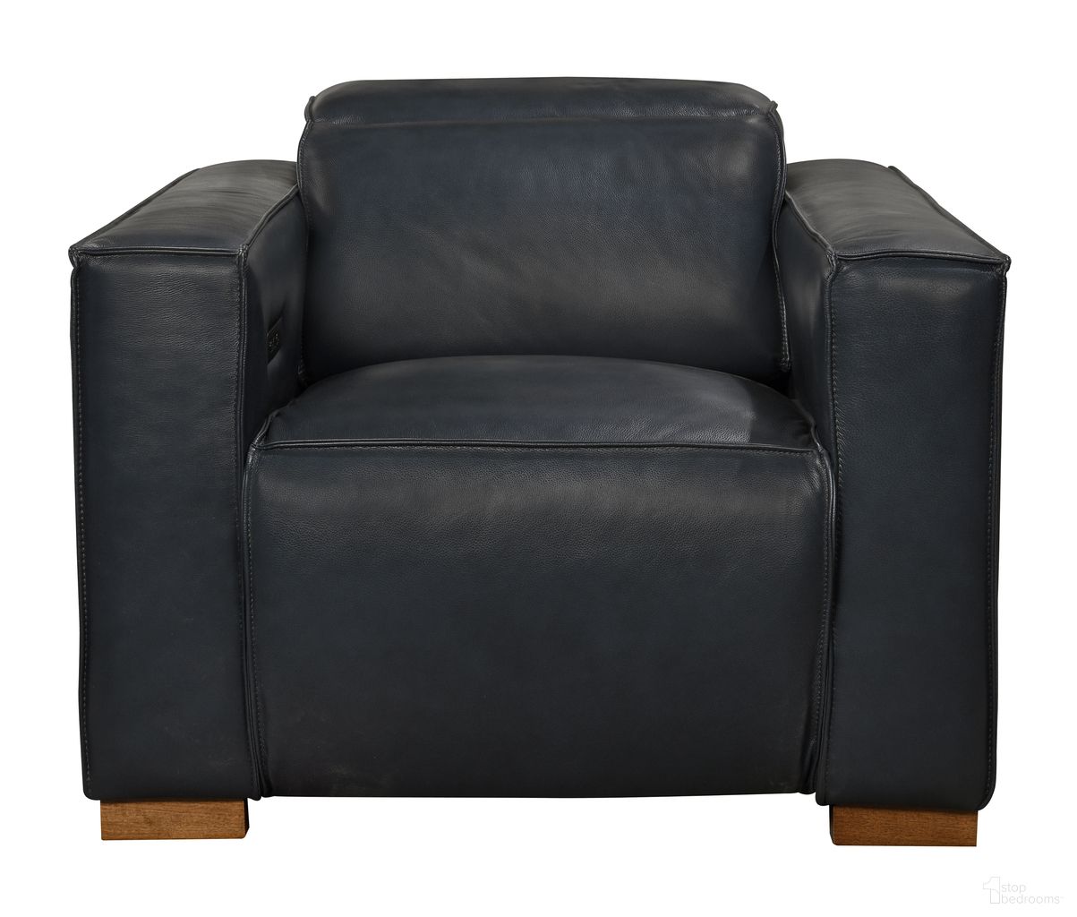 The appearance of Riseholme Full-Leather Reclining Lounge Chair In Blue designed by Moti in the modern / contemporary interior design. This blue piece of furniture was selected by 1StopBedrooms from Riseholme Collection to add a touch of cosiness and style into your home. Sku: 88023103. Material: Leather.