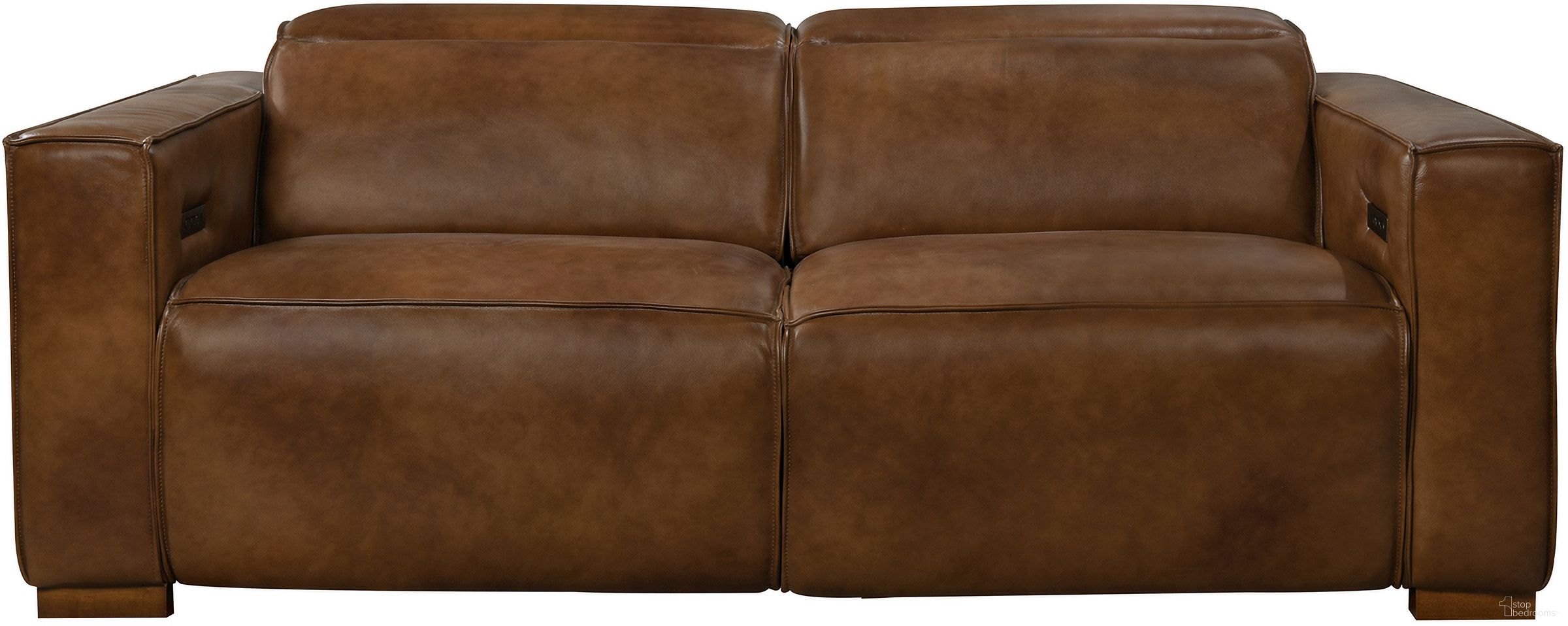 Riseholme Full-Leather Reclining Sofa In Tan
