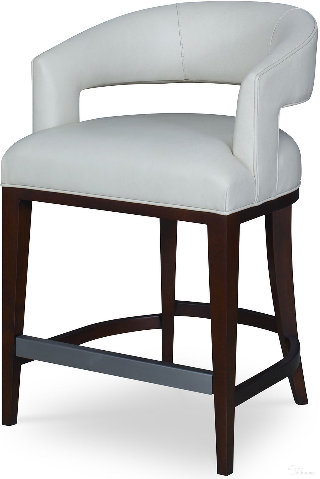 The appearance of Rita Counter Stool In Cream designed by Century Furniture in the modern / contemporary interior design. This cream piece of furniture  was selected by 1StopBedrooms from Century Trading Company Collection to add a touch of cosiness and style into your home. Sku: PLR-18052C-FOSSIL. Material: Leather.