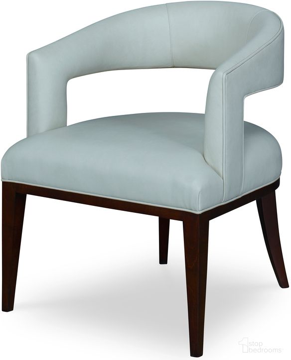 The appearance of Rita Dining Chair In Cream designed by Century Furniture in the transitional interior design. This cream piece of furniture was selected by 1StopBedrooms from Century Trading Company Collection to add a touch of cosiness and style into your home. Sku: PLR-17701-FOSSIL. Material: Leather. Chair Type: Arm Chair.