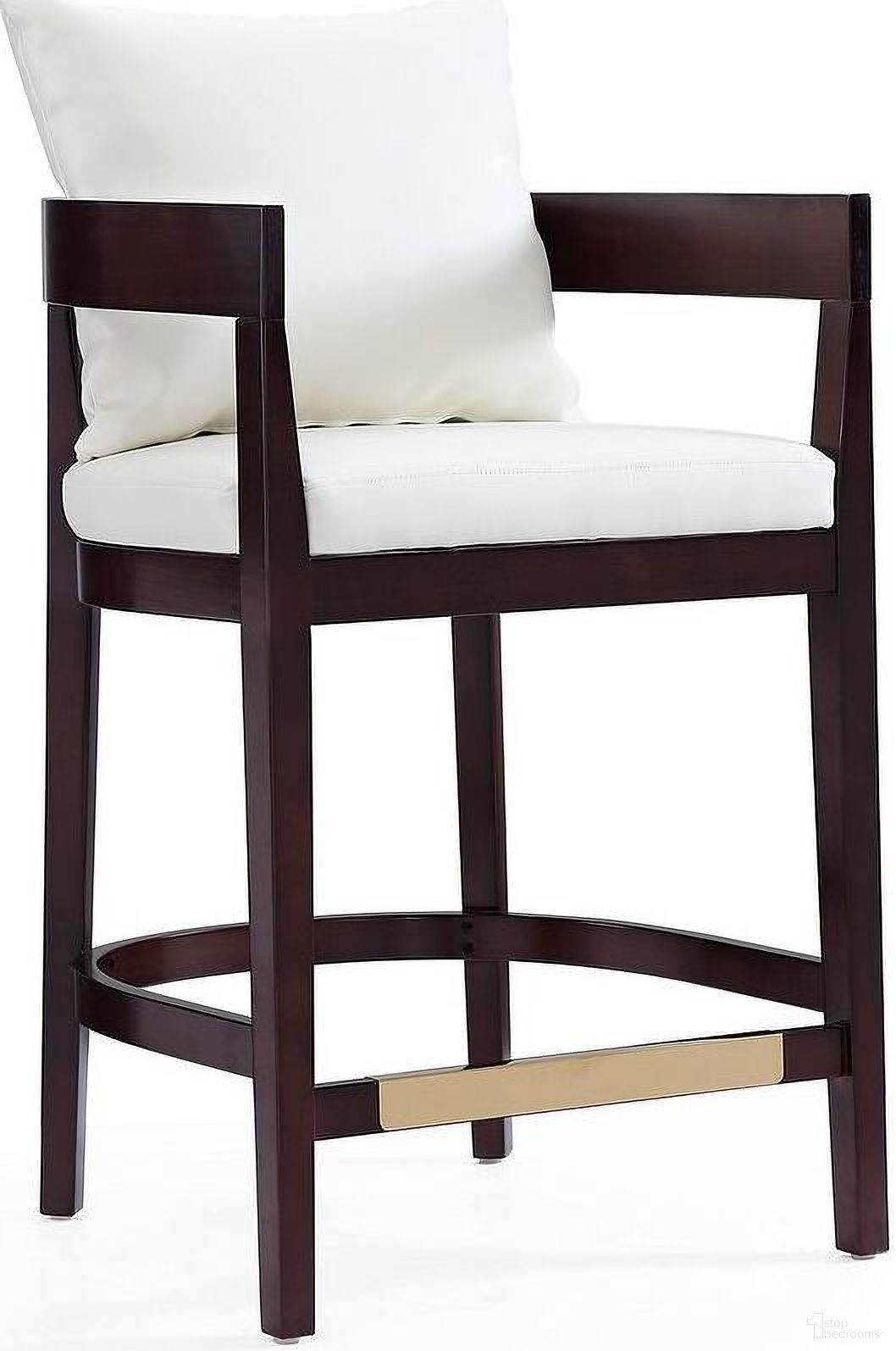The appearance of Ritz Counter Stool in Ivory and Dark Walnut designed by Manhattan Comfort in the transitional interior design. This ivory piece of furniture was selected by 1StopBedrooms from Ritz Collection to add a touch of cosiness and style into your home. Sku: CS006-IV. Material: Wood.
