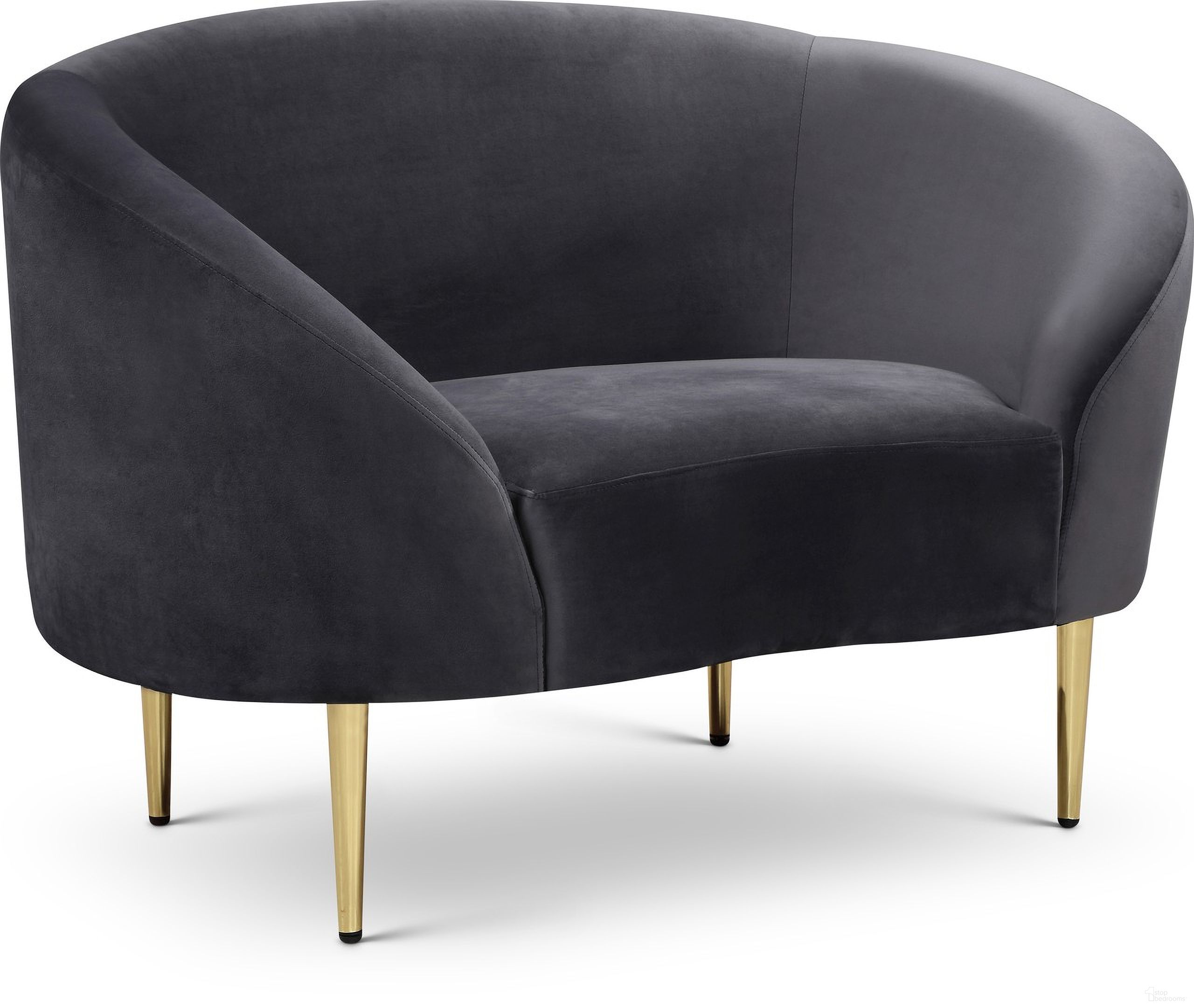 The appearance of Ritz Velvet Chair In Grey designed by Meridian in the modern / contemporary interior design. This grey piece of furniture was selected by 1StopBedrooms from Ritz Collection to add a touch of cosiness and style into your home. Sku: 659Grey-C. Material: Velvet.