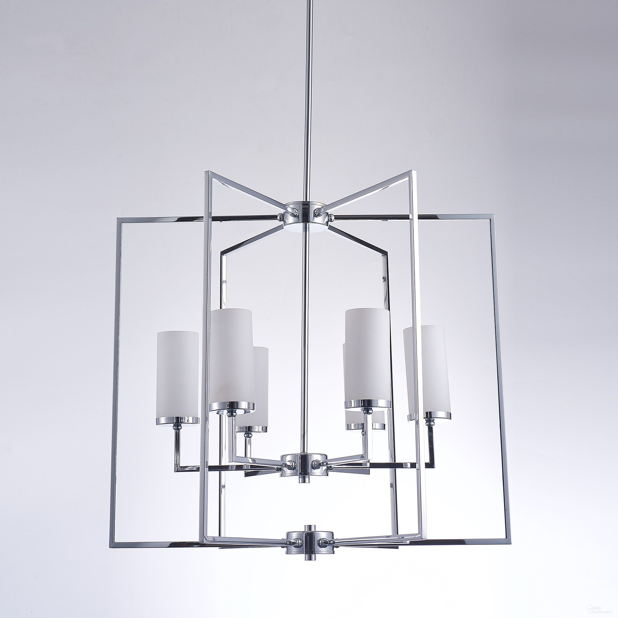 Riva 28 Inch Metal and Glass Chandelier Lights In White and Chrome