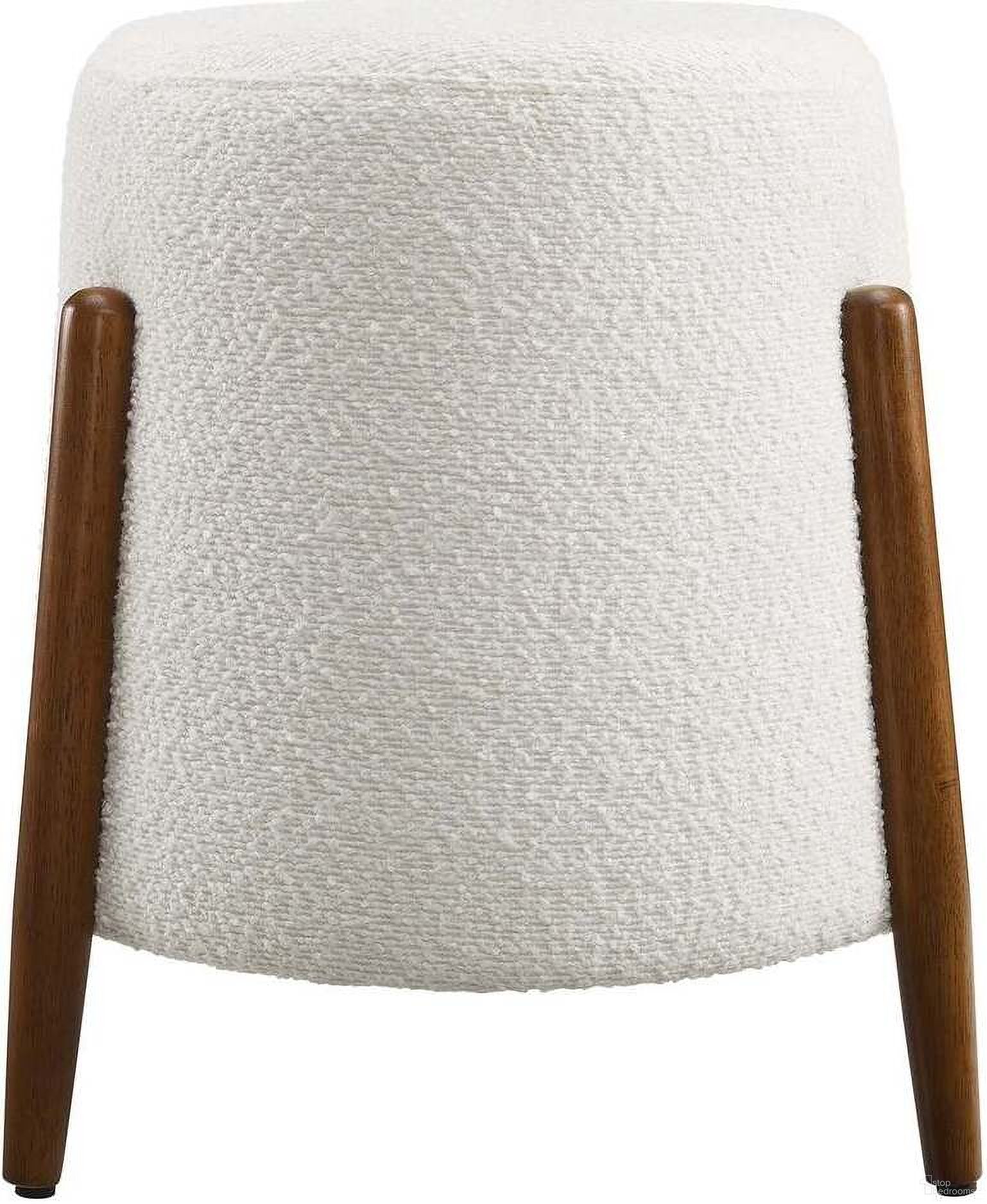 The appearance of Riven Upholstered Boucle Fabric Ottoman In Cloud designed by Modway in the modern / contemporary interior design. This cloud piece of furniture was selected by 1StopBedrooms from Riven Collection to add a touch of cosiness and style into your home. Sku: EEI-6686-CLO. Material: Rubberwood.