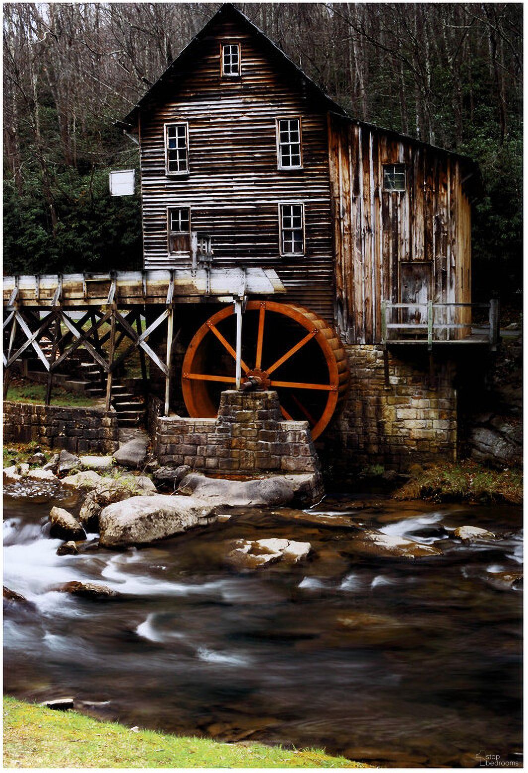 Yosemite Home Decor River Mill Wall Art - Thumbnail 4