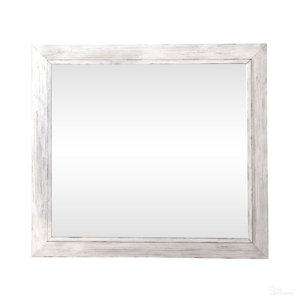 The appearance of River Place Mirror In Riverstone White and Tobacco designed by Liberty in the country / farmhouse interior design. This white piece of furniture was selected by 1StopBedrooms from River Place Collection to add a touch of cosiness and style into your home. Sku: 237-BR51. Material: Wood Veneer.