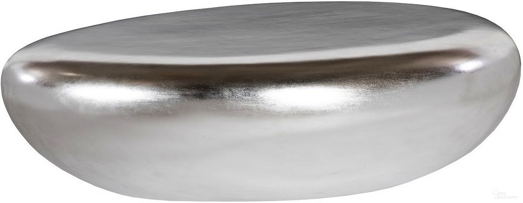 The appearance of River Stone Large Coffee Table In Silver designed by Phillips Collection in the modern / contemporary interior design. This silver piece of furniture was selected by 1StopBedrooms from to add a touch of cosiness and style into your home. Sku: PH57486. Material: Resin.
