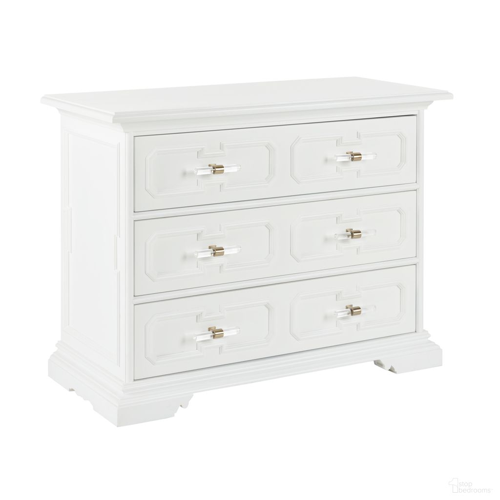 The appearance of River Street Chest In White and Cream designed by Chelsea House in the modern / contemporary interior design. This white/cream piece of furniture  was selected by 1StopBedrooms from Bill Cain Collection to add a touch of cosiness and style into your home. Sku: 385693. Material: Wood.