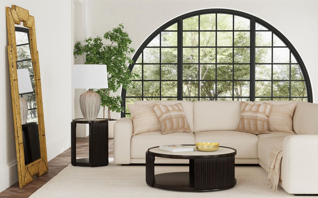 Rivera Occasional Table Set In Brown and Gold